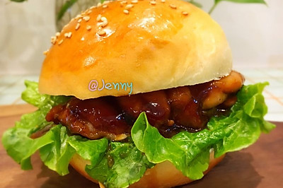 照烧鸡腿堡（自制汉堡胚）
