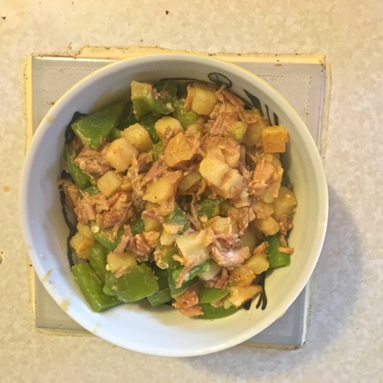 土豆青椒炒猪肉的做法图解5