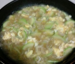角瓜虾米鸡蛋汤的做法
