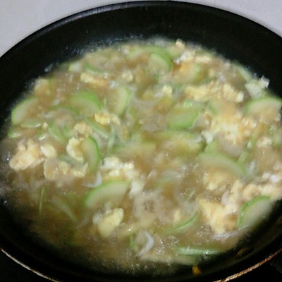 角瓜虾米鸡蛋汤
