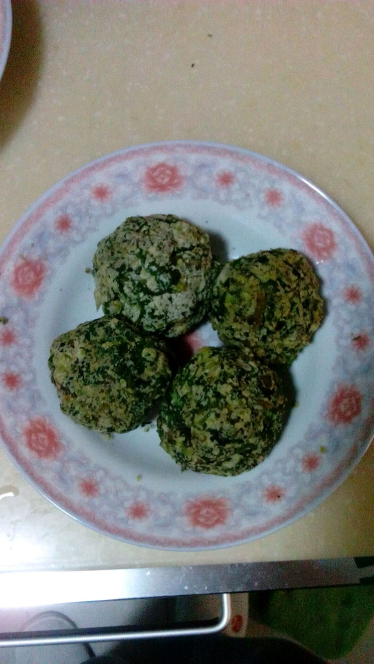 荠菜豆沫团子的做法