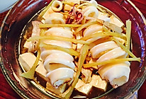 「快手菜」豆腐蒸鱿鱼的做法