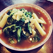 土豆条炖小白菜