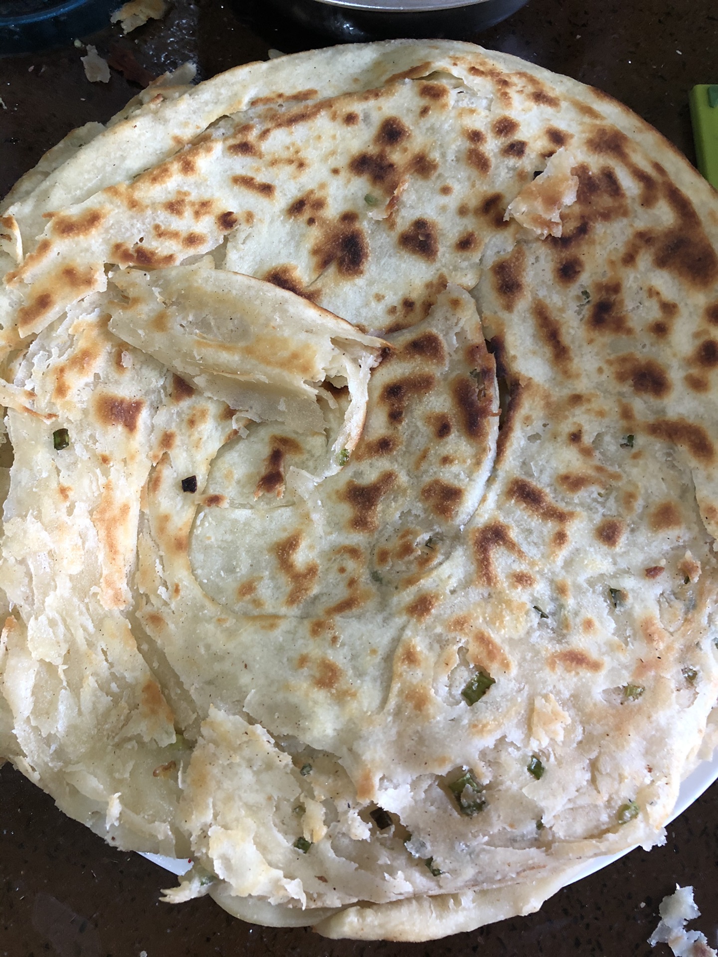 Crispy scallion pancake