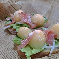 精致早餐|蜜瓜牛油果开放三明治|胃和心情的双份满足的做法图解4