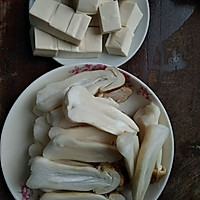 姬松茸豆腐#太太乐鲜鸡汁蒸鸡原汤#的做法图解3