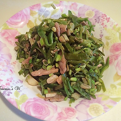 扁豆角炒肉丝