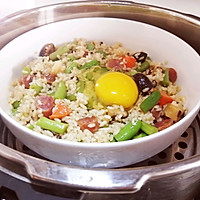 #我心中的冬日限定#冬日里的快手饭—腊肠豆角焖饭，味道绝绝子的做法图解9
