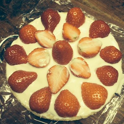 草莓蒸蛋糕