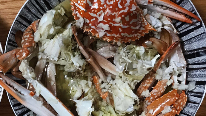 蒜蓉蒸花蟹