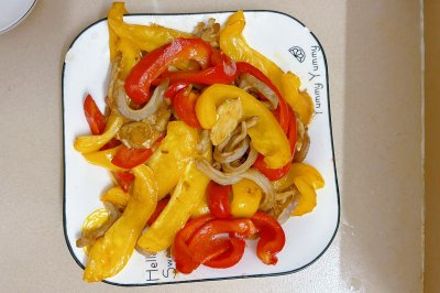 超下饭的菜椒炒猪肚丝