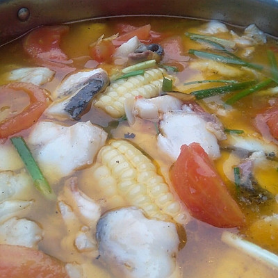 嫩玉米蕃茄魚片汤