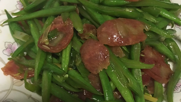 腊肉炒四季豆