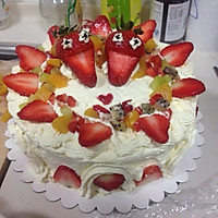 生日蛋糕 鲜奶水果的做法图解4