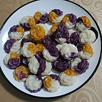 紫薯，南瓜，山药，糯米饼的做法图解4