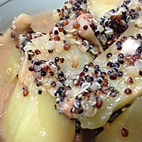 芥兰梗炖藜麦【纯素】的做法图解6