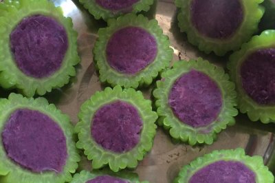 紫薯配苦瓜