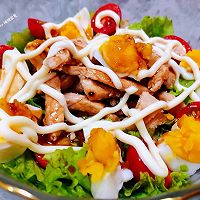 #刘畊宏女孩减脂饮食#鸡胸肉蔬菜沙拉的做法图解11