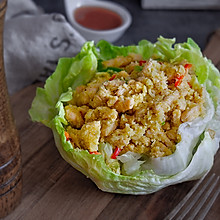 鸡肉炒饭生菜盅