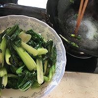 肉末炒油菜的做法图解5