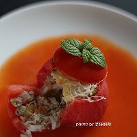宝贝爱吃一番茄盅焗饭的做法图解10