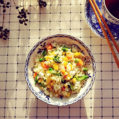 芦笋咸蛋炒饭