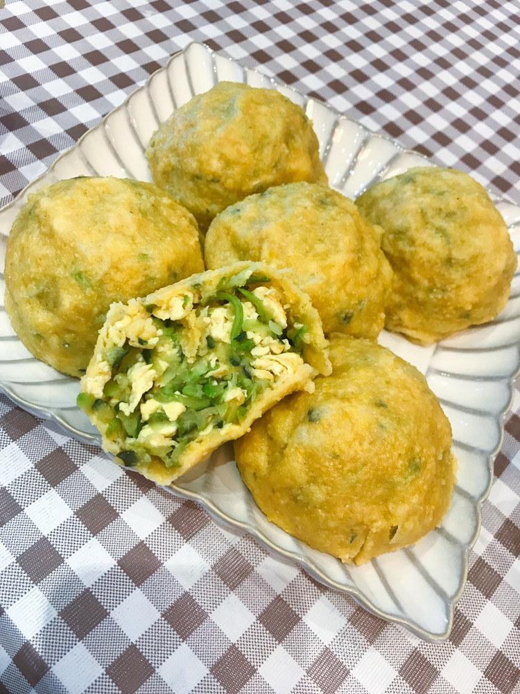 西葫芦鸡蛋菜团子（减肥佳品）的做法