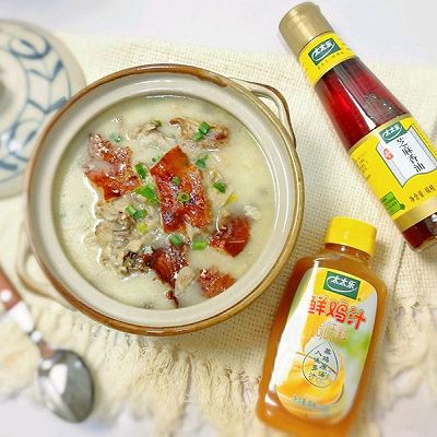 烤鸭架汤+太太乐鲜鸡汁芝麻香油