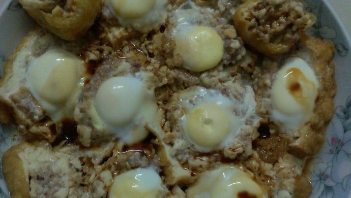 鹌鹑蛋酿豆腐