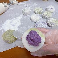 紫薯芋泥冰皮月饼的做法图解3
