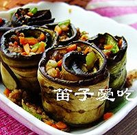 茄子肉卷的做法图解5