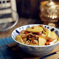 #精品菜谱挑战赛#茭白肉末炒年糕的做法图解7