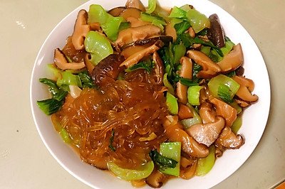 香菇油菜粉丝煲