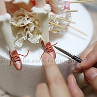 甜甜圈姑娘翻糖蛋糕#约会MOF#的做法图解25