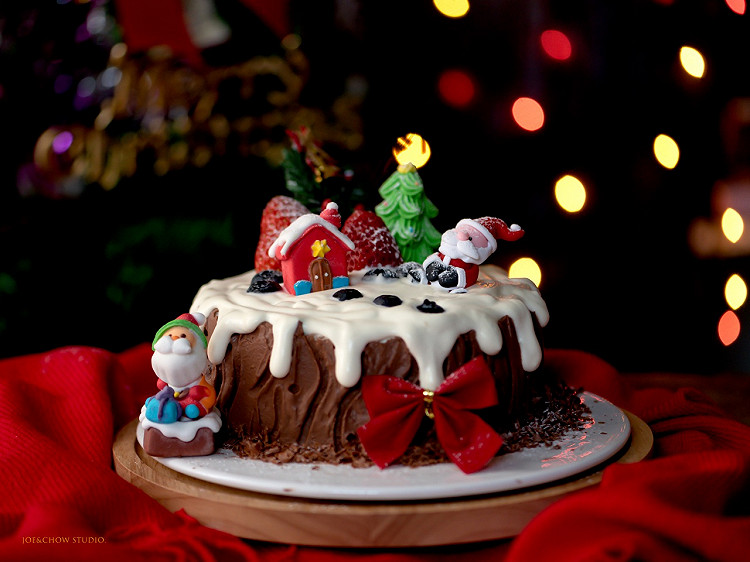 圣诞树桩蛋糕的做法