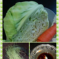 圆白菜炒粉丝的做法图解1