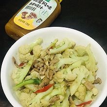 #让每餐蔬菜都营养美味#松茸鸡汁炒白花菜