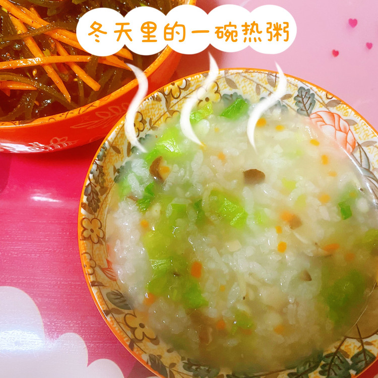 香菇虾皮粥的做法