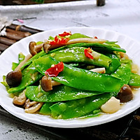 #多力金牌大厨带回家-上海站#蒜蓉荷兰豆炒海鲜菇的做法图解17