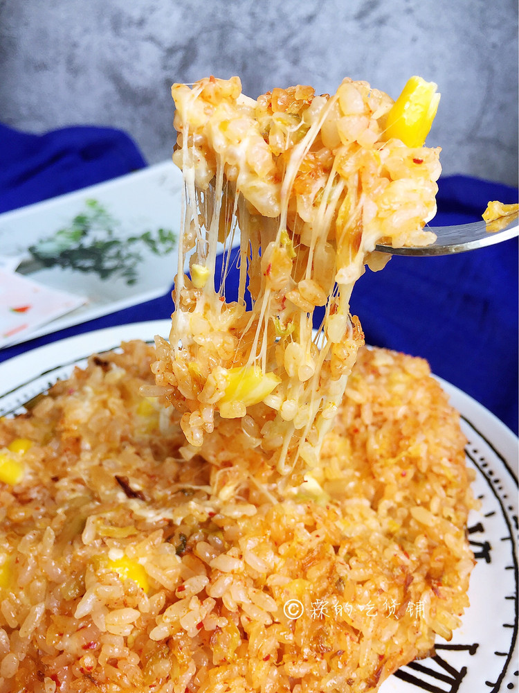 芝士泡菜炒饭的做法