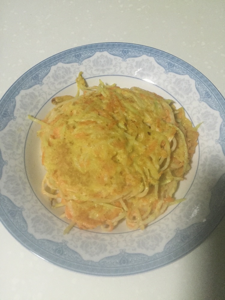 超简单的萝卜丝蔬菜饼