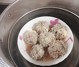 雪花圆子（糯米肉丸）的做法