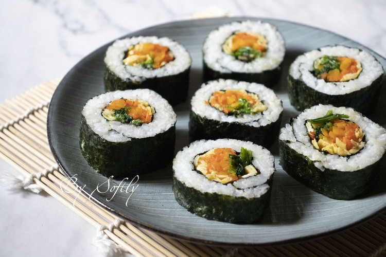 四色素食紫菜包饭的做法