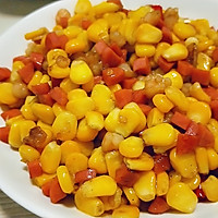 虾仁玉米炒火腿肠的做法图解6