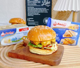 #安佳黄金拍档#美式牛肉蛋堡