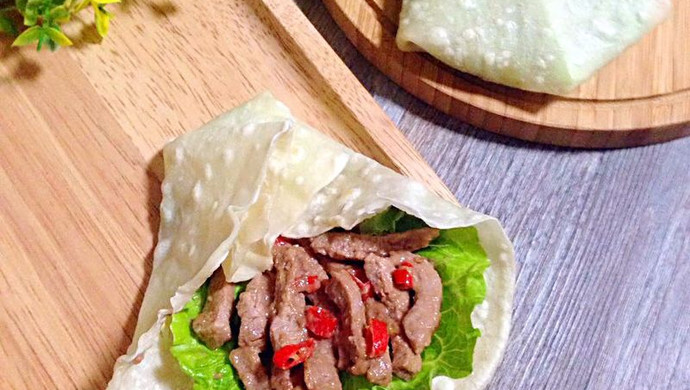 嫩牛肉卷饼