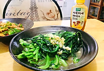 #黄河路美食#鸡汁蒜蓉莴笋叶的做法