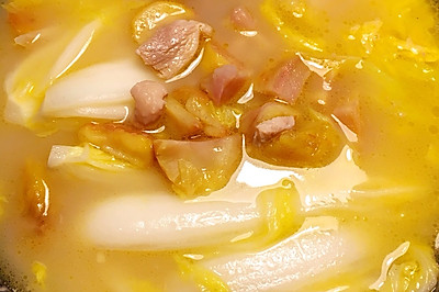板栗瘦肉白菜汤