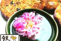 洛施玫瑰+紫薯饼的做法