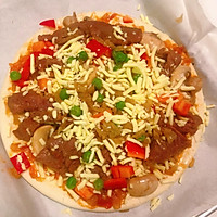 黑椒牛排蘑菇披萨的做法图解1
